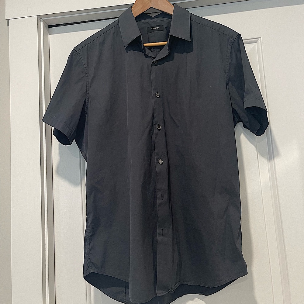 Theory men short sleeve dress shirt size M